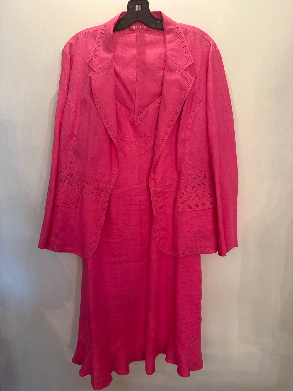 Bright Pink Ladies Blazer and Dress Set